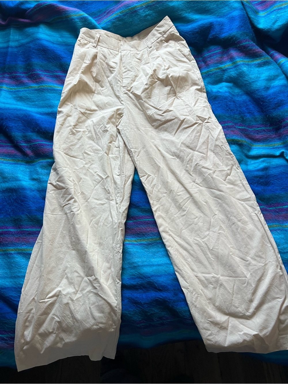 Relaxed Fit Cream Pants